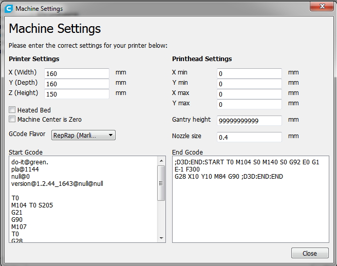 settings DeeGreen